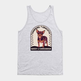 Charming Graceful Sassy Chihuahua Painting Tank Top